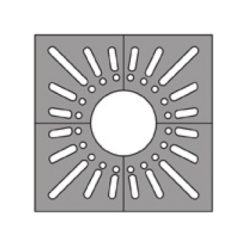 1200 Square Concrete Tree Grid
